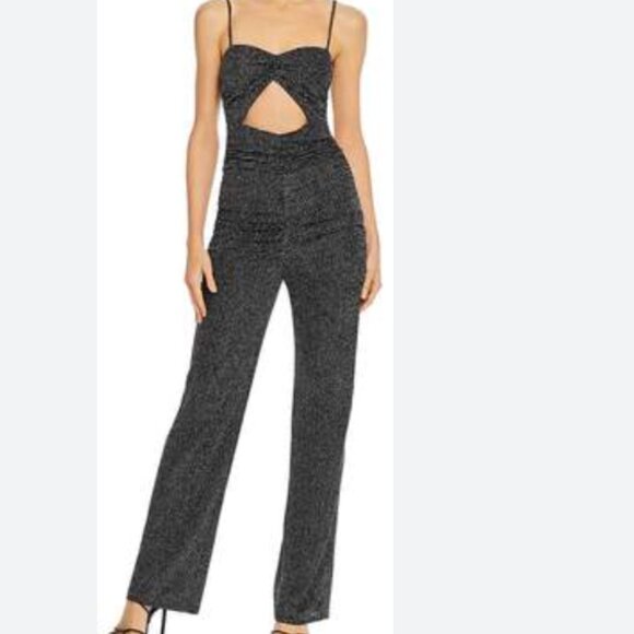 For Love & Lemons Sparkle Cut Out Jumpsuit M - Picture 1 of 11
